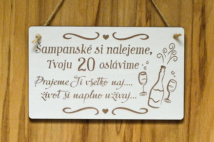T 124 Šampanské si nalejeme Tvoju 20 oslávime