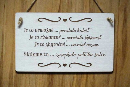T 078_Je to nemožné ... povedala hrdosť. Je to riskantné ... povedala skúsenosť.