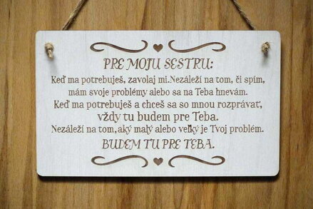 T 091_PRE MOJU SESTRU: Keď ma potrebuješ, zavolaj mi. Nezáleží na tom, či spím..