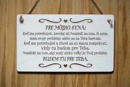 T 096_PRE MôJHO SYNA: Keď ma potrebuješ, zavolaj mi. Nezáleží na tom, či...