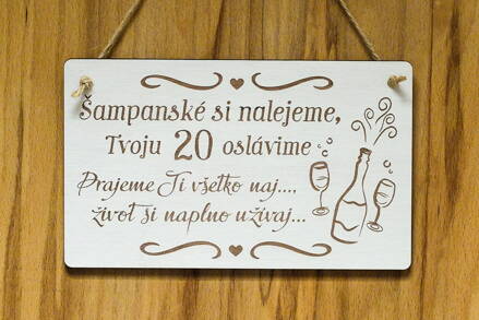 T 124 Šampanské si nalejeme Tvoju 20 oslávime