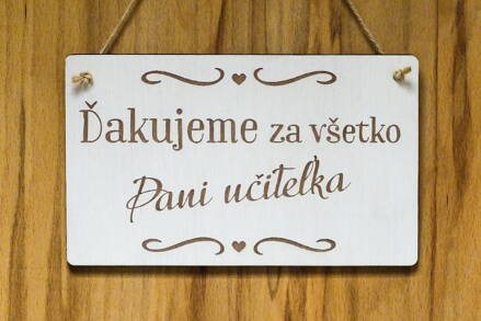 T 138 Ďakujeme za všetko Pani učiteľka