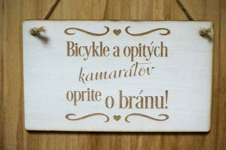 T 001_Bicykle a opitých kamarátov oprite o bránu!