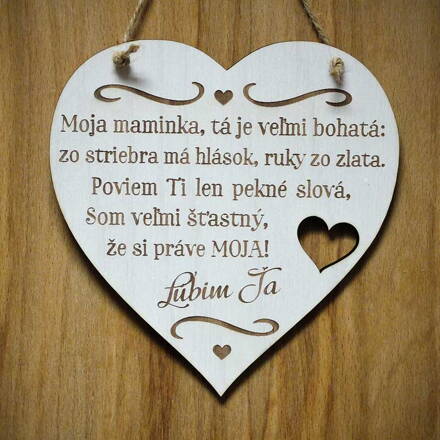 S 077_Moja maminka, tá je veľmi bohatá: zo striebra má hlások, ruky zo zlata...