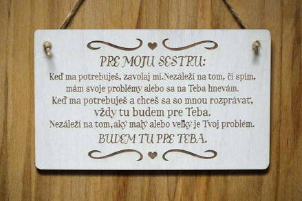 T 091_PRE MOJU SESTRU: Keď ma potrebuješ, zavolaj mi. Nezáleží na tom, či spím..