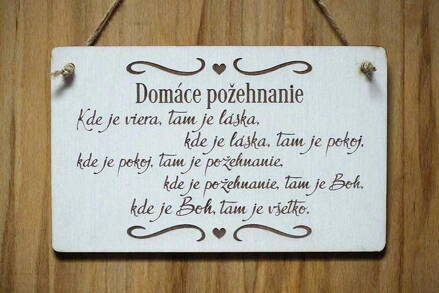 T 104_Domáce požehnanie Kde je viera, tam je láska, kde je láska, tam je pokoj..