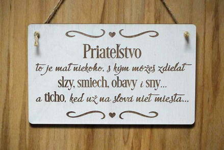 T 115_Priateľstvo to je mať niekoho, s kým môžeš zdieľať slzy, smiech, obavy...
